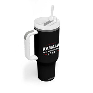 Harris 2024 Election Tumbler With Handle Kamala We're Not Going Back TB10 Print Your Wear