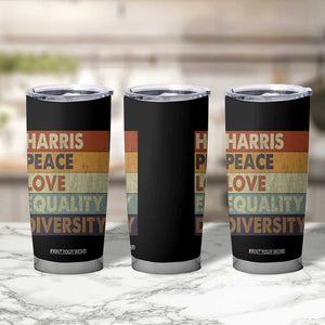 Harris 2024 Tumbler Cup Peace Love Equality Hope Diversity Human Rights Retro TB10 Print Your Wear