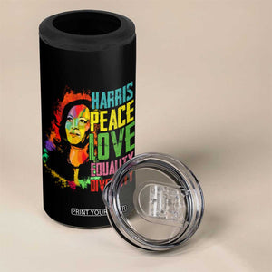 Harris 2024 Madam President 4 in 1 Can Cooler Tumbler Peace Love Equality Hope Diversity Human Rights Womens & Gay LGBTQ+ Pride TB10 Print Your Wear