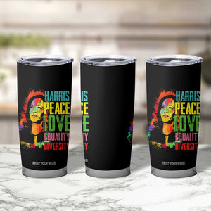 Harris 2024 Madam President Tumbler Cup Peace Love Equality Hope Diversity Human Rights Womens & Gay LGBTQ+ Pride TB10 Print Your Wear