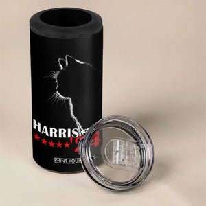 Harris 2024 4 in 1 Can Cooler Tumbler Cat Lady Ladies for Kamala Madam President TB10 Print Your Wear