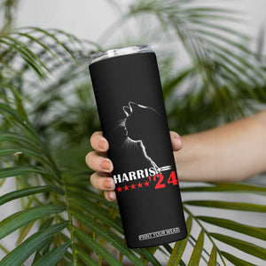 Harris 2024 Skinny Tumbler Cat Lady Ladies for Kamala Madam President TB10 Print Your Wear