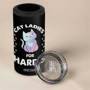 Harris 2024 4 in 1 Can Cooler Tumbler Cat Lady For Kamala Fans Madam President TB10 Print Your Wear