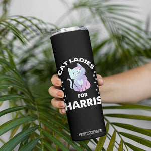 Harris 2024 Skinny Tumbler Cat Lady For Kamala Fans Madam President TB10 Print Your Wear