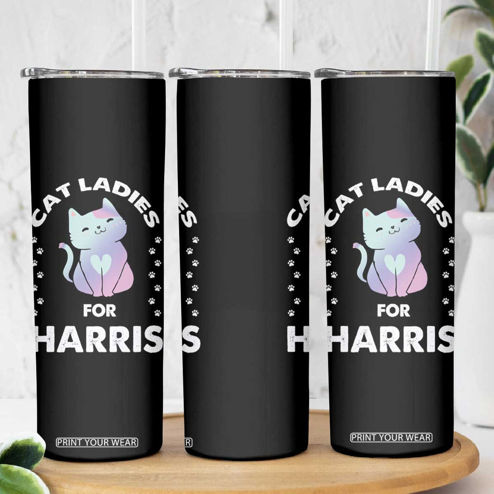 Harris 2024 Skinny Tumbler Cat Lady For Kamala Fans Madam President TB10 Print Your Wear