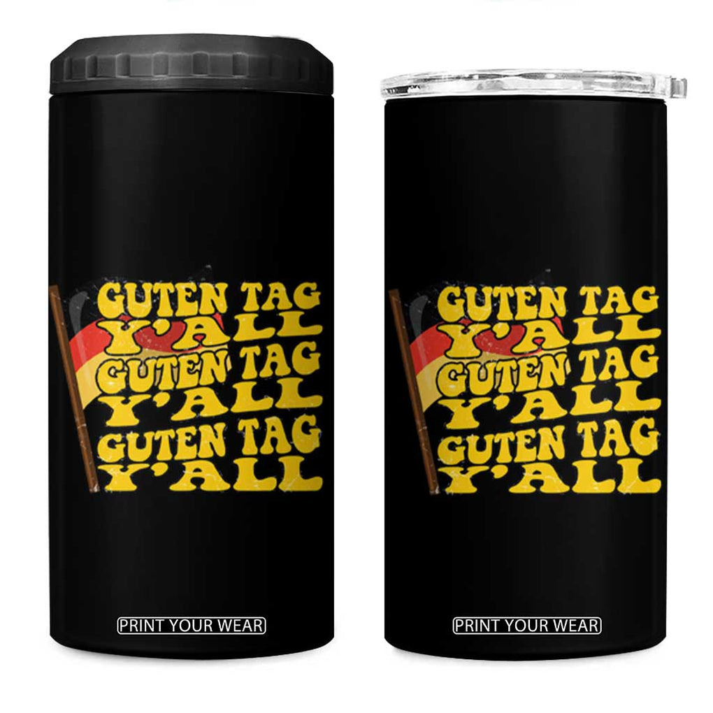 Oktoberfest German Flag 4 in 1 Can Cooler Tumbler Prost Guten Tag Y'all Beer Festival TB10 One Size: 16 oz Black Print Your Wear