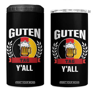 Oktoberfest German Flag 4 in 1 Can Cooler Tumbler Prost Guten Tag Y'all Beer Festival TB10 One Size: 16 oz Black Print Your Wear