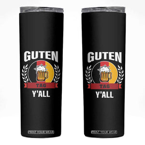 Oktoberfest German Flag Skinny Tumbler Prost Guten Tag Y'all Beer Festival TB10 Black Print Your Wear