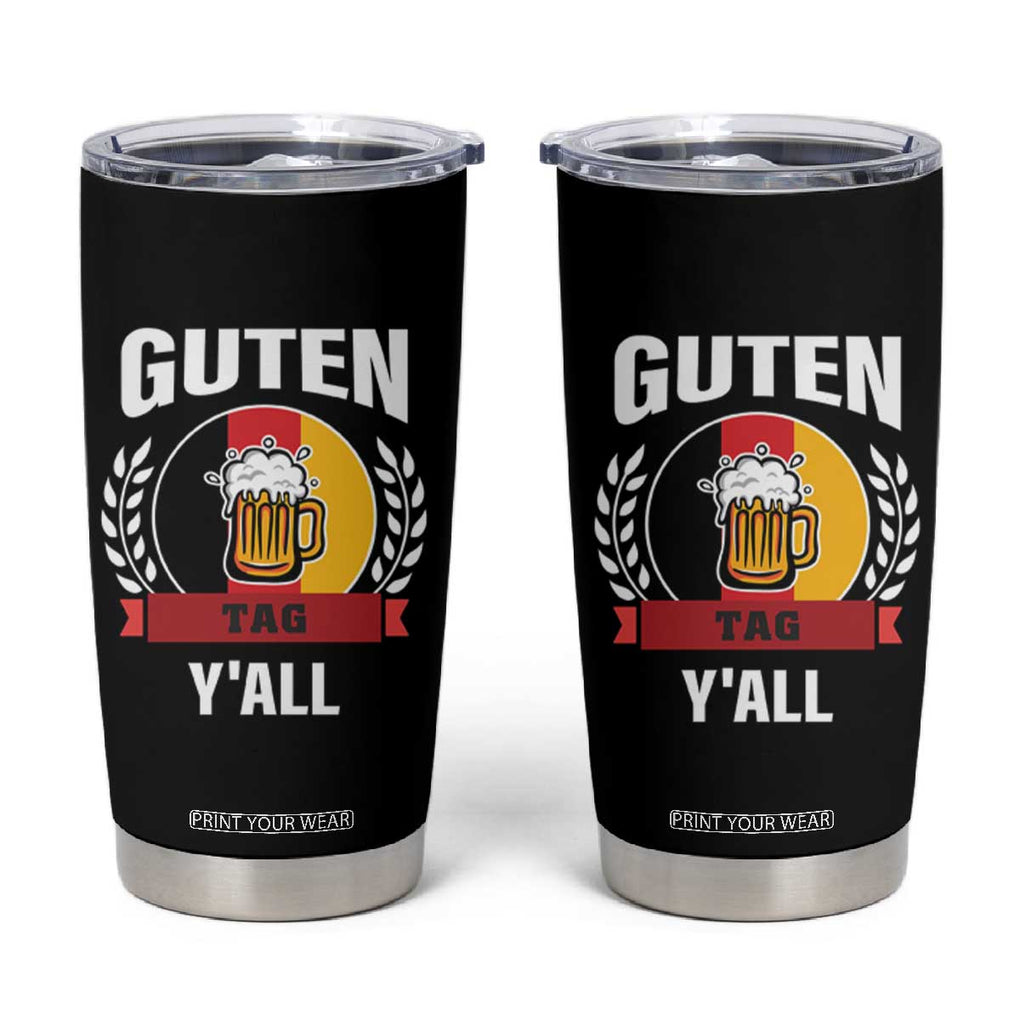 Oktoberfest German Flag Tumbler Cup Prost Guten Tag Y'all Beer Festival TB10 Black Print Your Wear