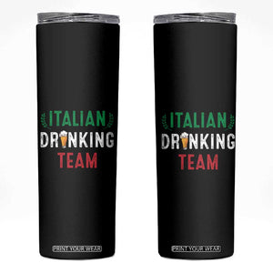 Funny Beer Alcohol Drunk Skinny Tumbler Oktoberfest Italian Drinking Team TB10 Black Print Your Wear