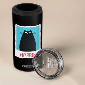 Cat Ladies Vote for Kamala President 4 in 1 Can Cooler Tumbler Funny Kitty For Harris 2024 TB10 Print Your Wear