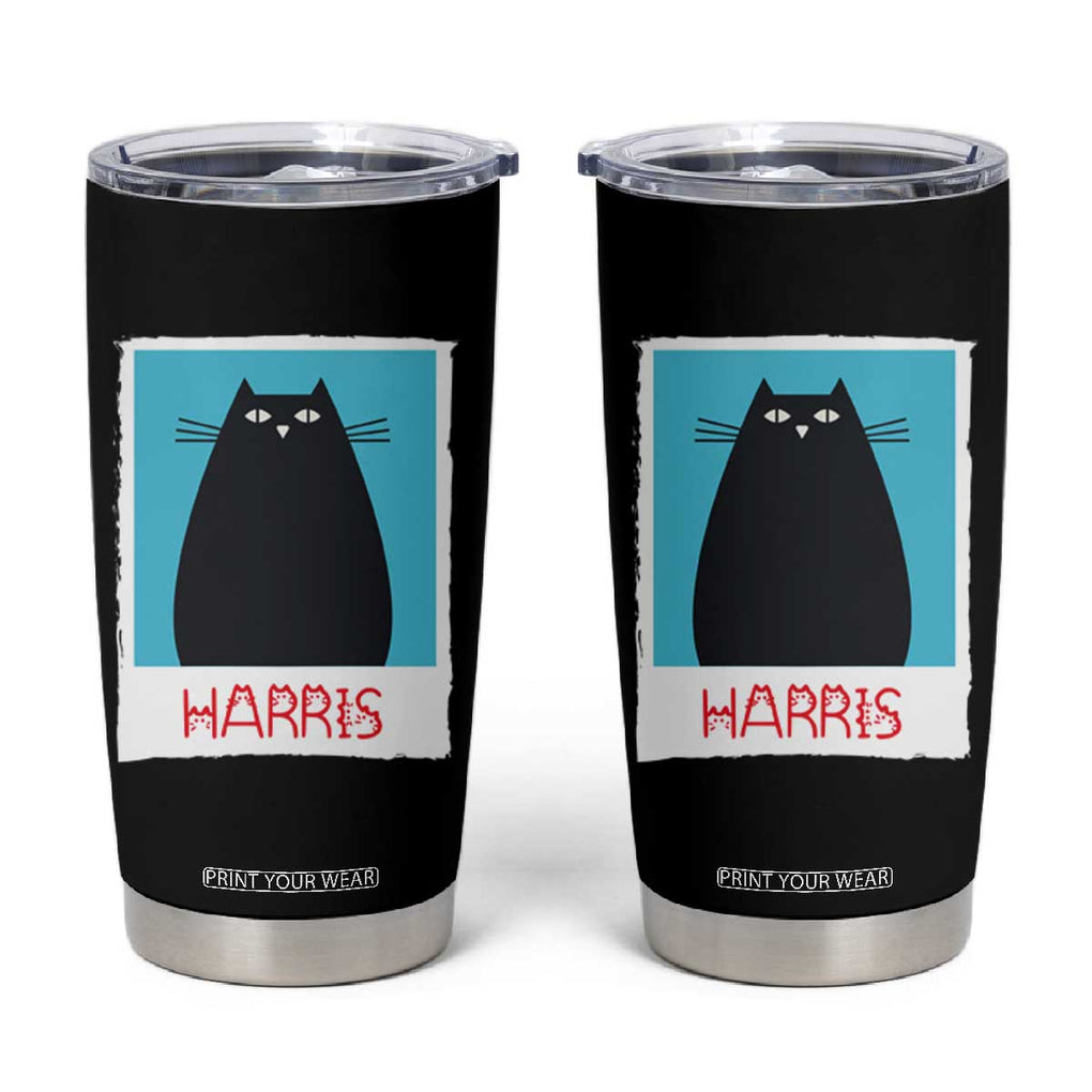 Cat Ladies Vote for Kamala President Tumbler Cup Funny Kitty For Harris 2024 TB10 Black Print Your Wear