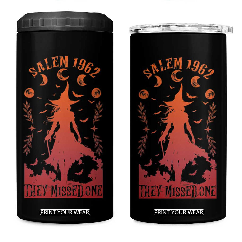 Halloween Witch 4 in 1 Can Cooler Tumbler Salem 1692 They Missed One TB10 One Size: 16 oz Black Print Your Wear