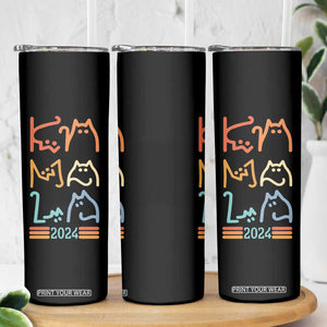 Harris 2024 Skinny Tumbler Kamala Madam President Cat Lettering Positive Funny TB10 Print Your Wear