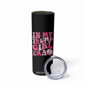 Trump 2024 Election Skinny Tumbler In My Trump Girl Era Pink Retro Groovy TB10 Print Your Wear