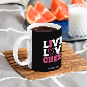Cheerleader Coffee Mug Live Love Cheer Girl Cheerleading Pink Leopard TB10 Print Your Wear