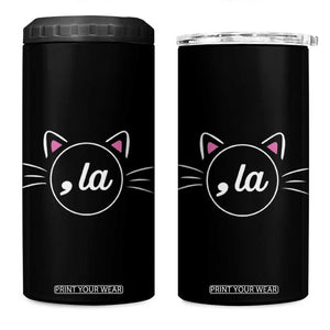 Kamala Harris 2024 4 in 1 Can Cooler Tumbler Comma La Cat Lady For Kamala TB10 One Size: 16 oz Black Print Your Wear