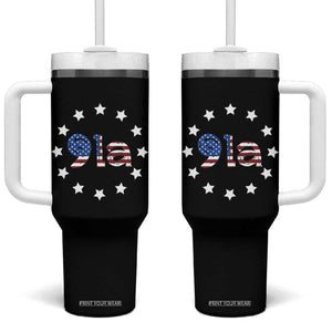 Kamala Harris 2024 Tumbler With Handle Comma La Presidential Election TB10 One Size: 40 oz Black Print Your Wear