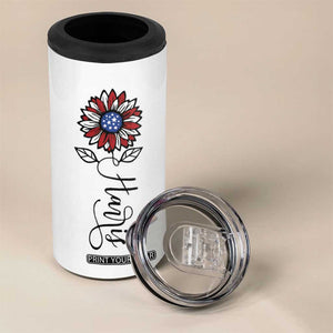 Harris 2024 Election 4 in 1 Can Cooler Tumbler Madam President Vintage Floral Sunflower American Flag TB10 Print Your Wear