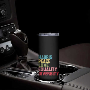 Harris 2024 Skinny Tumbler Peace Love Equality Diversity TB10 Print Your Wear