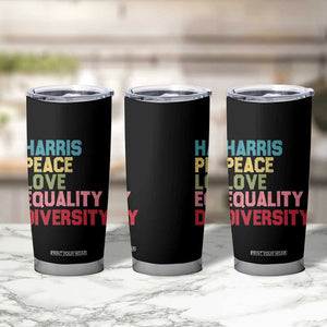 Harris 2024 Tumbler Cup Peace Love Equality Diversity TB10 Print Your Wear