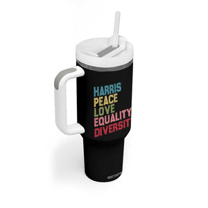 Harris 2024 Tumbler With Handle Peace Love Equality Diversity TB10 Print Your Wear