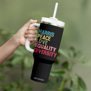 Harris 2024 Tumbler With Handle Peace Love Equality Diversity TB10 Print Your Wear