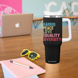 Harris 2024 Tumbler With Handle Peace Love Equality Diversity TB10 Print Your Wear