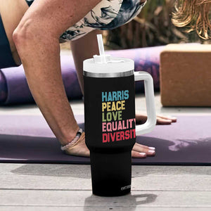 Harris 2024 Tumbler With Handle Peace Love Equality Diversity TB10 Print Your Wear