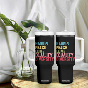 Harris 2024 Tumbler With Handle Peace Love Equality Diversity TB10 Print Your Wear