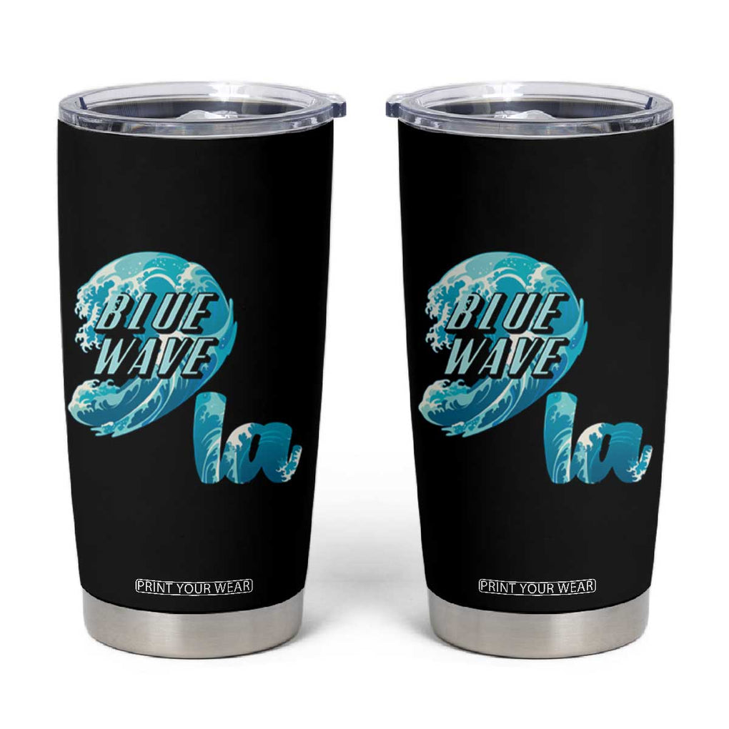 Kamala Harris 2024 Election Tumbler Cup Comma La Vote Blue Wave First Female Madam President Gift for Women TB10 Black Print Your Wear