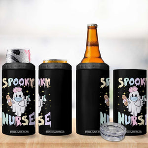 Halloween Nurse 4 in 1 Can Cooler Tumbler Spooky Nurse Ghost Nursing Halloween TB10 Print Your Wear