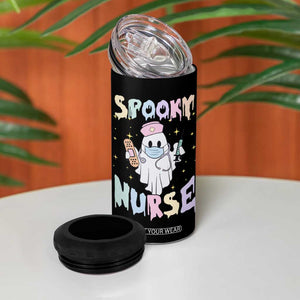 Halloween Nurse 4 in 1 Can Cooler Tumbler Spooky Nurse Ghost Nursing Halloween TB10 Print Your Wear