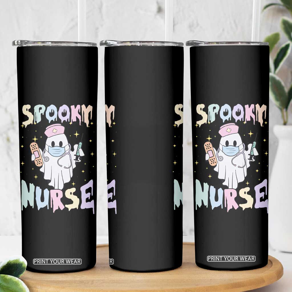 Halloween Nurse Skinny Tumbler Spooky Nurse Ghost Nursing Halloween TB10 Print Your Wear