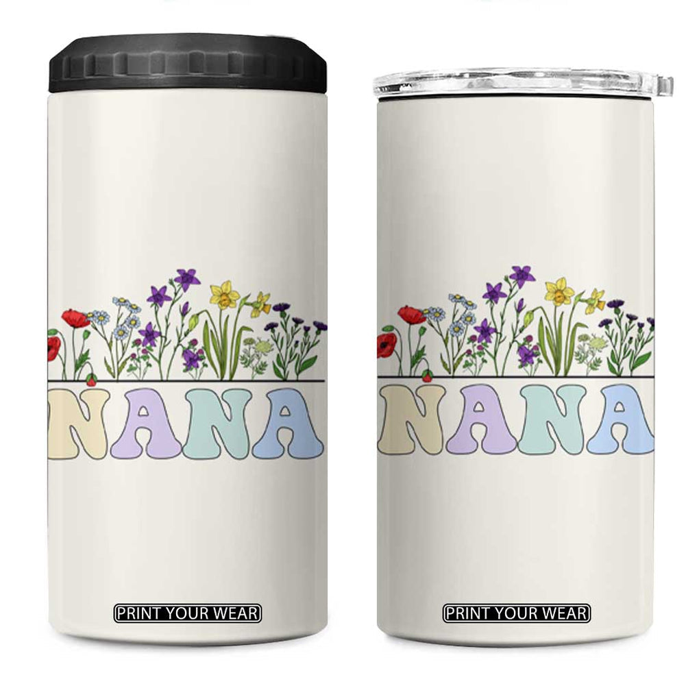 Nana Grandma Gift 4 in 1 Can Cooler Tumbler Grandma's Garden Mother's Day For Grandma Mimi TB10 One Size: 16 oz Cream Print Your Wear