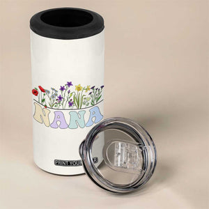 Nana Grandma Gift 4 in 1 Can Cooler Tumbler Grandma's Garden Mother's Day For Grandma Mimi TB10 Print Your Wear