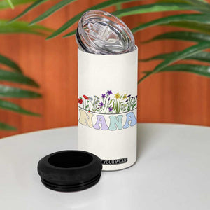 Nana Grandma Gift 4 in 1 Can Cooler Tumbler Grandma's Garden Mother's Day For Grandma Mimi TB10 Print Your Wear