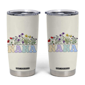 Nana Grandma Gift Tumbler Cup Grandma's Garden Mother's Day For Grandma Mimi TB10 Cream Print Your Wear