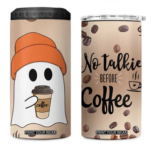 Gnome Drinking Coffee 4 in 1 Can Cooler Tumbler Funny Halloween Coffee Lover TB10 One Size: 16 oz Brown Print Your Wear