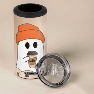 Gnome Drinking Coffee 4 in 1 Can Cooler Tumbler Funny Halloween Coffee Lover TB10 Print Your Wear