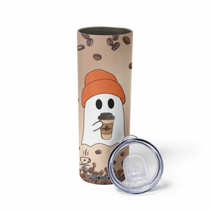 Gnome Drinking Coffee Skinny Tumbler Funny Halloween Coffee Lover TB10 Print Your Wear