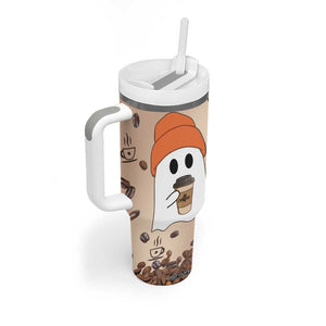 Gnome Drinking Coffee Tumbler With Handle Funny Halloween Coffee Lover TB10 Print Your Wear