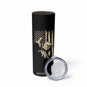 Trump Vance 2024 Skinny Tumbler I'm Voting For The Outlaw And The Hillbilly American Flag Vintage TB10 Print Your Wear