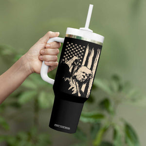 Trump Vance 2024 Tumbler With Handle I'm Voting For The Outlaw And The Hillbilly American Flag Vintage TB10 Print Your Wear