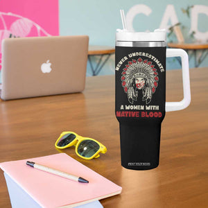 Native American Indian Pride Tumbler With Handle Tribe Tribal A Woman With Native Blood TB10 Print Your Wear