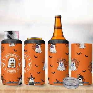 Halloween Ghost 4 in 1 Can Cooler Tumbler Trick Or Treat Spooky Ice Coffee Cup Gift For Her TB10 Print Your Wear