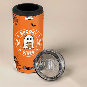 Halloween Ghost 4 in 1 Can Cooler Tumbler Trick Or Treat Spooky Ice Coffee Cup Gift For Her TB10 Print Your Wear