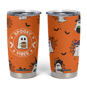 Halloween Ghost Tumbler Cup Trick Or Treat Spooky Ice Coffee Cup Gift For Her TB10 Orange Print Your Wear