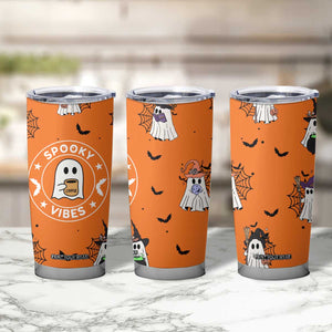 Halloween Ghost Tumbler Cup Trick Or Treat Spooky Ice Coffee Cup Gift For Her TB10 Print Your Wear