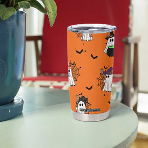 Halloween Ghost Tumbler Cup Trick Or Treat Spooky Ice Coffee Cup Gift For Her TB10 Print Your Wear